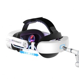Head Strap for Oculus Meta Quest 3/3S with Battery, Adjustable VR Accessories with One-Click Fit, Rear Cushion Dial, 2–4H Playtime, VR Head Strap Reduce Facial Stress for Gaming Comfort
