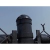 3-1/2" Black Powder Coated Pressed Steel Chain Link Post Cap