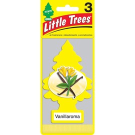 LITTLE TREES Car Air Freshener | Hanging Paper Tree for Home or Car | Vanillaroma | 3 Pack