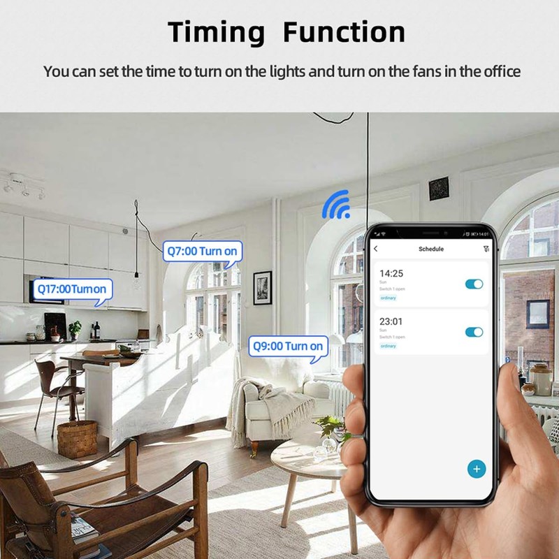 Ururtm 2CH WiFi Smart Relay Switch Module for Alexa,Tuya, smart