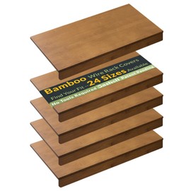 Gashell Wire Shelf Covers, Bamboo Wire Rack Covers for Pantry, Closet (4pcs, 36" W x 12" D)