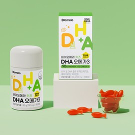 Biomera Kids Premium Vegetable Omega 3 DHA 90 Capsules, 2 / 바이오메라 키즈 프리미엄 식물성 오메가3 DHA 90캡슐, 2개