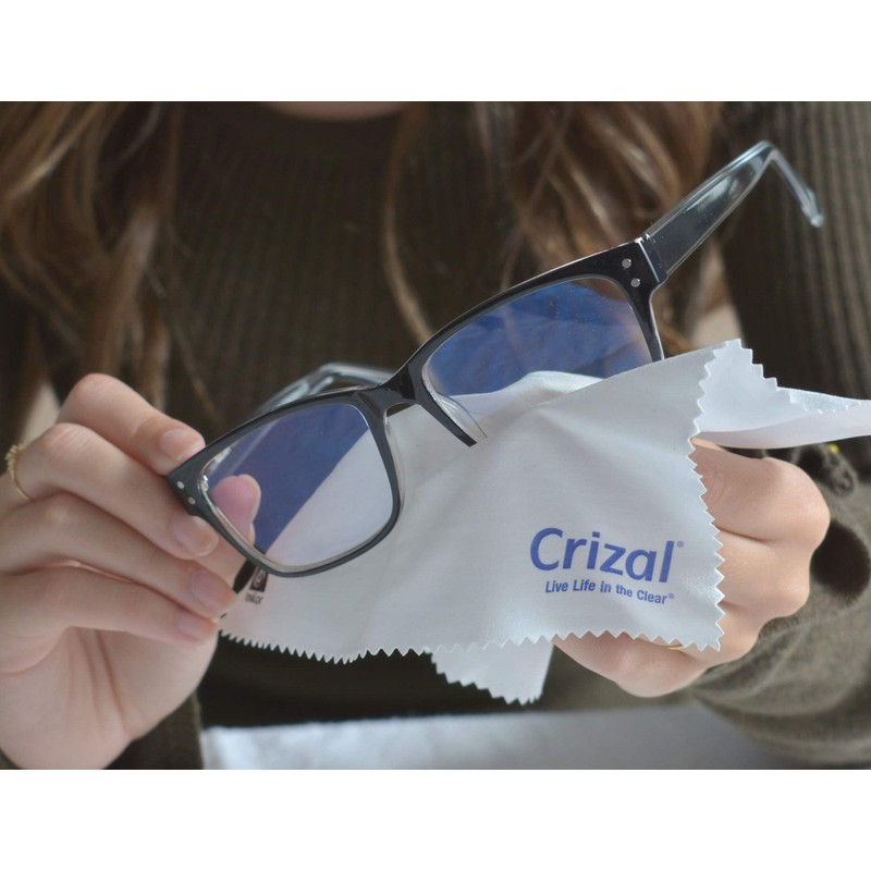 Crizal Microfiber Cleaning Cloth for Glasses, 4 Pack (3 Standard,
