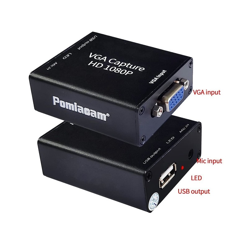 VGA Converter VGA Capture Card, VGA to USB2.0 Converter, Audio