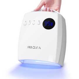 72W Cordless UV Light for Gel Nails, 45 LED Beads Professional Nail Lamp, Fast Curing Rechargeable Nail Dryer with 4 Timers, Smart Sensor, Retractable Foot Stand, Portable Handle for Salon & Home