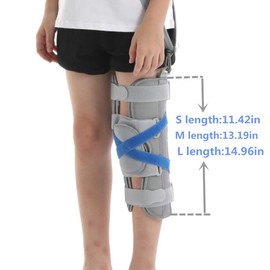 RousuMedi Kids Knee Leg Immobilizer Pediatric Knee Brace Support Child Knee Fixed Splint Leg Fracture Splint Leg Immobilizer/Knee Splint/Knee Brace (M M)
