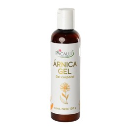 PACALLI Gel de Árnica, 120g, Fórmula Natural con Mentol y Alcanfor para Masajes Corporales