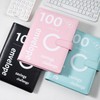 A5 Binder Notebook, 100 Days Saving Challenge Binder, PVC Leather