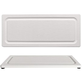 2 PCS Fast-Drying Stone Trays for Bathroom Sink & Kitchen Counter, Water Absorbing Diatomite Sink Coasters, Vanity Tray, Hand Soap Holder with Anti-Skid Pads (11" x 4.7" White)