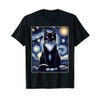Tuxedo Cat Starry Night Shirt Van Gogh Painting Cat Lover