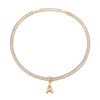 sineed Bubble Letter Necklace Gold Tennis Necklaces for Women 14K