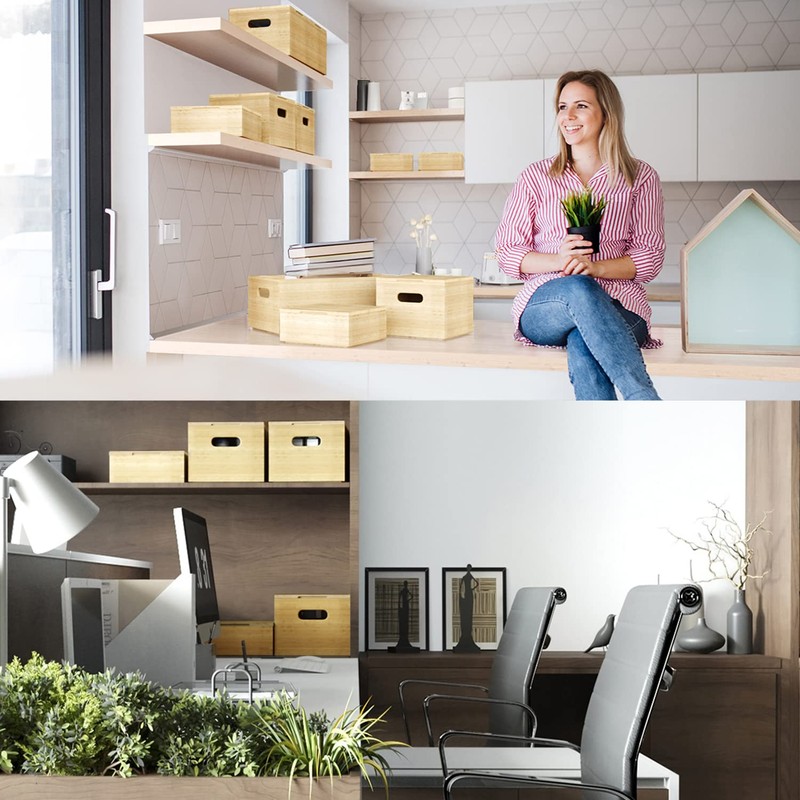 KD Essentials Bamboo storage-box lid (certified sustainable wood, natural)