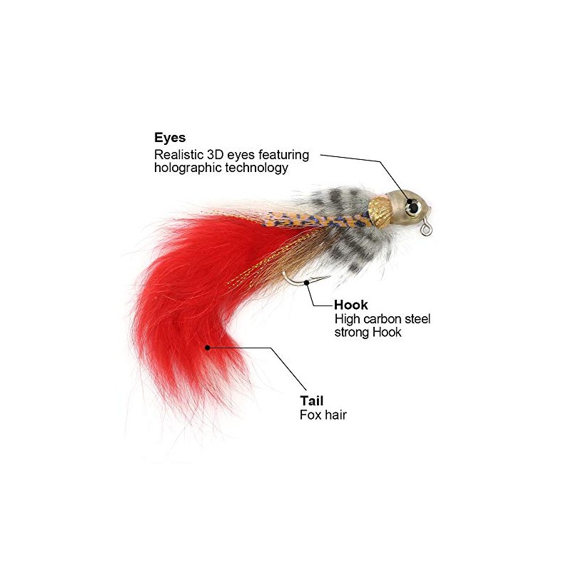 YZD Hand Tied Pike & Muskie Fly Fishing Flies with