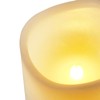 Mikasa White LED Wax Pillar Candle with Flickering Flame, 4