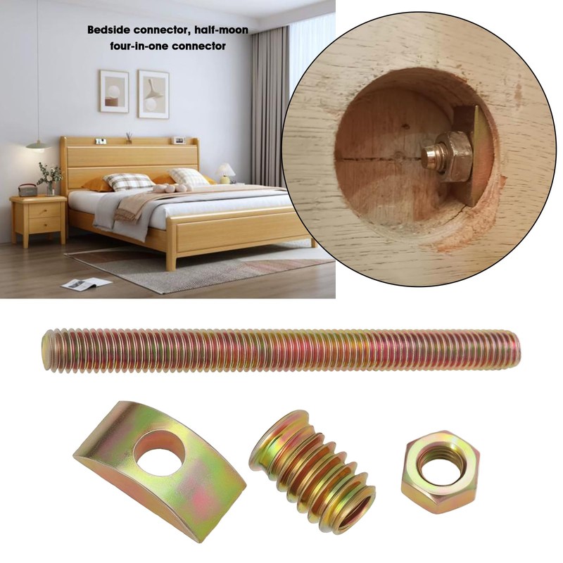 Micro Traders 8 Sets Half Moon Bed Fitting Kit 4