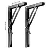 ZEONHAK 6 Pack 12 Inches Folding Shelf Brackets, Heavy Duty