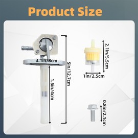 Narcilors 16950-GEL-701 Gas Fuel Valve Petcock with Gas Oil Fuel Filter Tubing Fixed Spring Replacement for Honda XR50R XR70R XR80R XR100R CRF50F CRF70F CRF80F CRF100F CRF150F CRF230F
