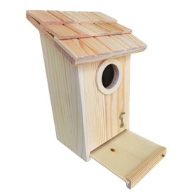 3 Pack Bird House - Bluebird, Finch, Wren, Chickadee, Tree Swallow Bird, Wild Birds, Woodpecker House, Unfinished Wood DIY Project |