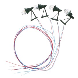 Garneck 4pcs 1:87 Miniature Wall Lights for Dollhouse: Tiny Led Landscape Lights Mini Lamp Wall Sconces For Dollhouse Barn Door Furniture Diy Sand Decorations