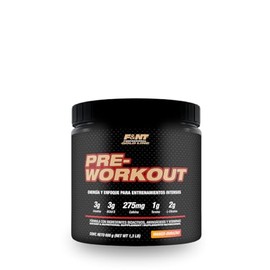 F&NT Pre-Workout Suplemento Pre Entreno con Creatina, BCAAs, Cafeína, Taurina y L-Citrulina, 600g, 24 Porciones FNT Suplementos (Mango-Durazno)