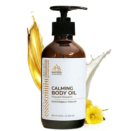 Kerala Ayurveda Calming Body Oil for Relaxation & Sleep, 6.8 fl oz