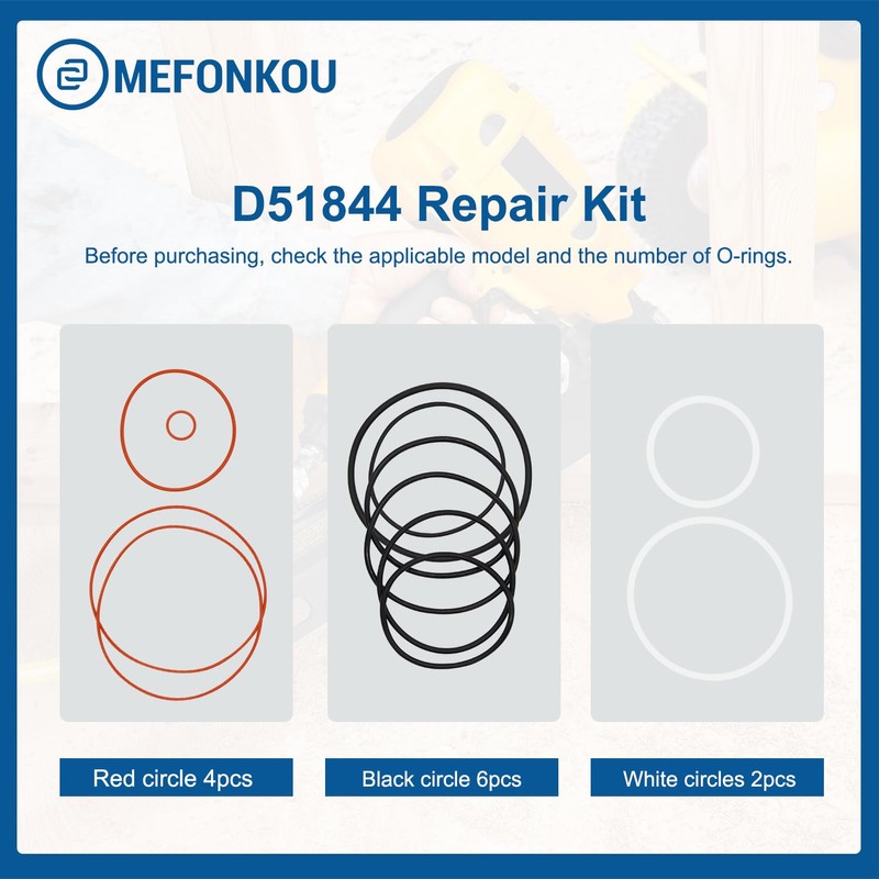MEFONKOU D51844 O-Ring Rebuild Kit for DeWALT Universal Framing Nailer