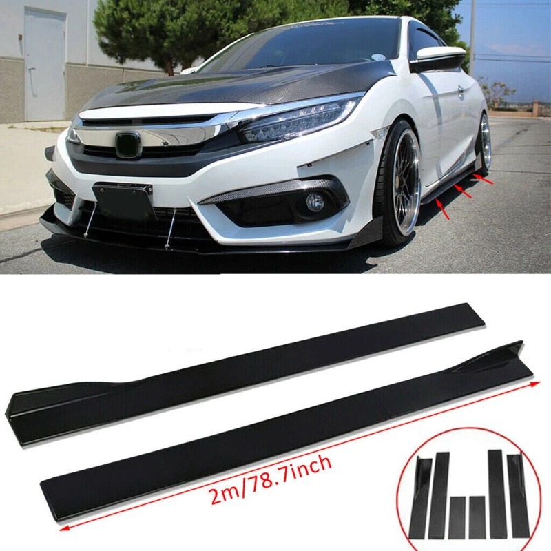 Unbranded Universal Car Front Bumper Lip Chin Spoiler Splitter Glossy