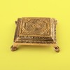 Tarini Gallery Brass Handcarved Chowki Small Stool Bajot elevated Engraved