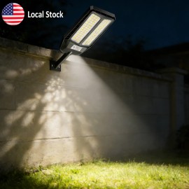 Solar LED Street Light High Efficiency All in One Design US Stock Energy Saving Outdoor Lighting for Road Garden Parking AreaEmitting Color: White, Lamp Power(W): LA061, Battery Capacity: 7000mAh