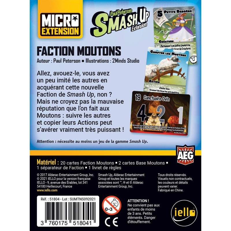 Smash Up Set of 2 Micro Extensions Sheep + Penguins