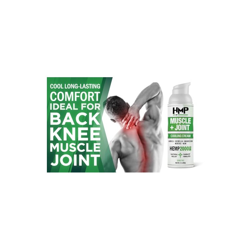 Hemp Cream Muscle & Joint Support 2000MG with Menthol for