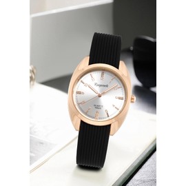 RUYEOOK Nurse Wrist Watch for Women,Silicone Band Watches Waterproof Quartz Analog Ladies Bracelet Dress Watches Elegant (R8629 White Black)