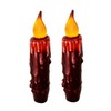CVHOMEDECO. Real Wax Hand Dipped Battery Operated LED Timer Taper