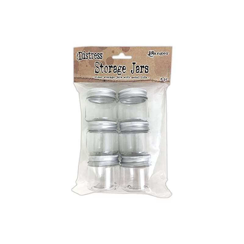 Ranger Distress Storage Jars, Transparent, 18 x 12.8 x 4