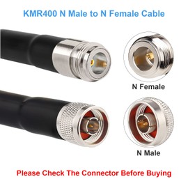XRDS -RF KMR400 N Male to N Female Cable 50FT, 50 ohm KMR400 Low Loss Type N Female to Type N Male Extension Cable for WiFi/Ham Radio Antenna, Signal Booster, Router, Amplifier