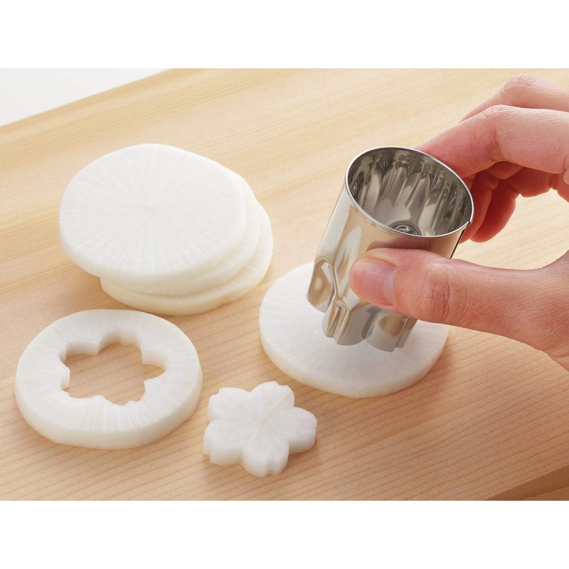 Yoshikawa YJ2788 Vegetable Cutter Die, Large, 6-piece Set, Made in