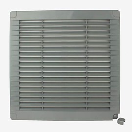 VONLIS® Ventilation Grille Exhaust Grille Slat Grille Plastic Square 200 x 200 mm Grey