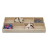 Creative Hobbies 8 Section Wooden Trays, 14" × 7" Rectangular