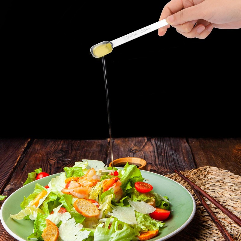 2PCS 1/2 Teaspoon Stainless Steel Single Measuring Spoon 2.5 ml