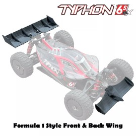 ARRMA Formula F1 Aero Style Front & Rear Wing Bumper For Arrma Typhon 6s BLX