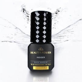 Eyelash Extension Adhesive Glue Insider - Beauty Power - Ultra-Fast 0.3 Second Drying Time - 10 Weeks Retention - Professional-Grade, Black, 0.17fl.oz / 5ml (Black Finish Ultra Fast)