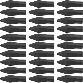 ZGLUZP 25 Pcs Black Soft Rubber Practice Arrowhead Safety Glue On Target Arrow Tips for Shooting Practice Hunting Game Broadheads Arrows Parts