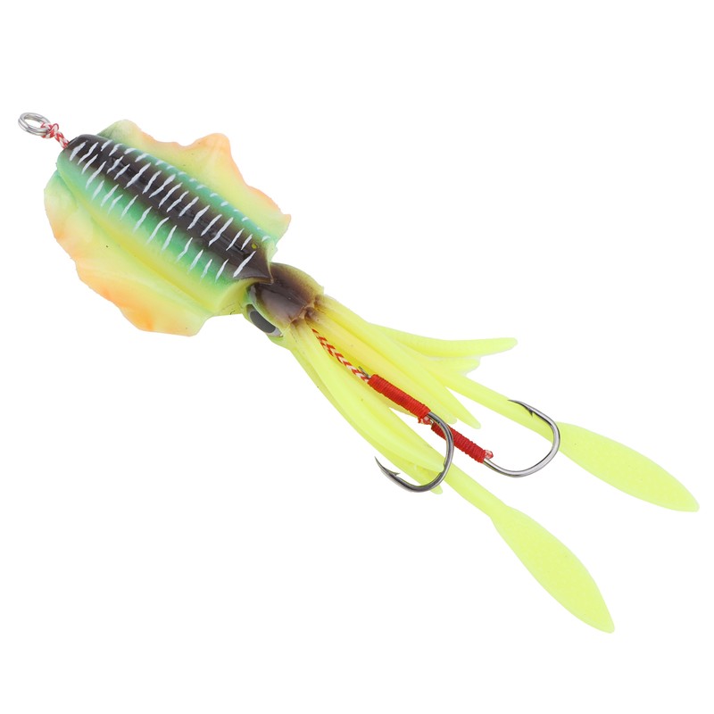 Fishing UV Squid Soft Lure Luminous Octopus Wobbler Bait Squid