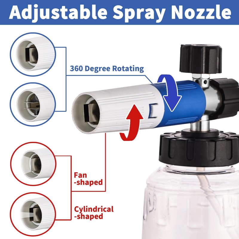 FENG PAI Foam Cannon for Pressure Washer with Dual Connector