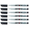STABILO Write-4-all Permanent Markers Medium Tip Black Pack of 6