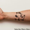 'Cute Baby Zebra Standing with Plant' Temporary Tattoo - Water