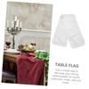 iplusmile 1Pc Plush Christmas Table Runner Decorative White Table Flag