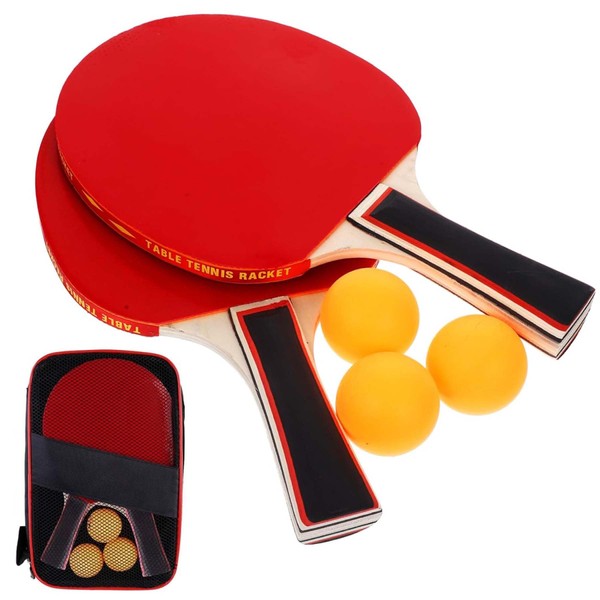 Premium Table Tennis Bat Set, Table Tennis Balls with Bag,