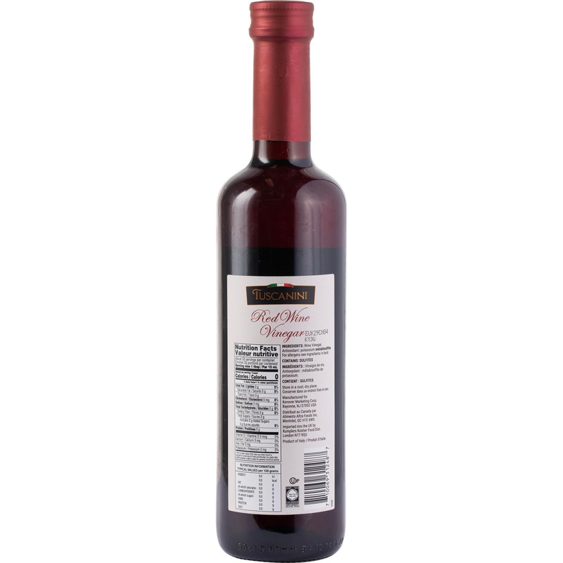 Tuscanini Italian Red Wine Vinegar, 16.9oz | Red Wine Vinegar