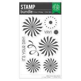 HERO ARTS Party Fans Bundle Stamp and Cut, Metal
